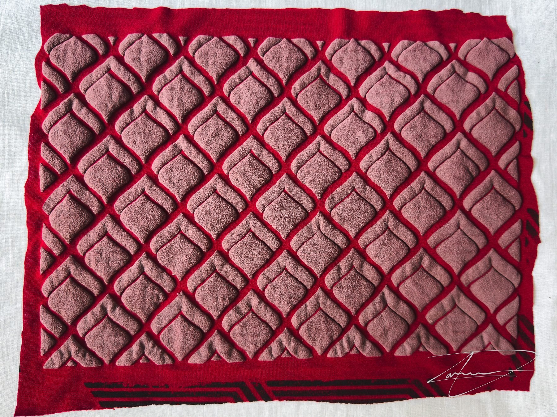 Screen printed textile, Rome
