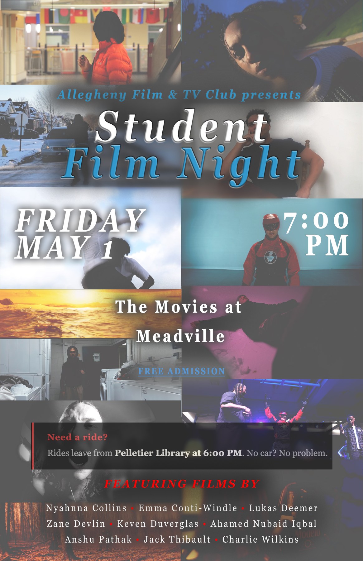 Poster from AFTV Student Film Night
